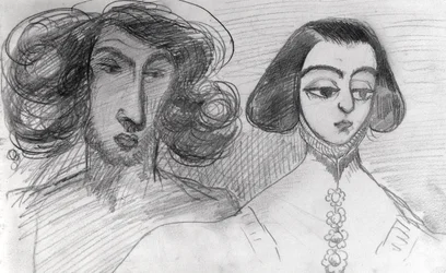 Autorretrato con George Sand (1804-76)